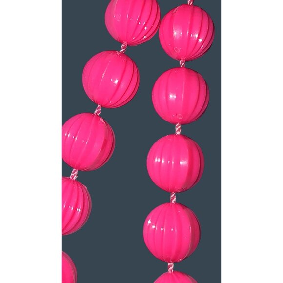 1960s Mid Mod Gorgeous Pink Beaded Necklace Sara Coventry Vintage Retro - Picture 2 of 12